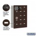 Salsbury Cell Phone Storage Locker - with Front Access Panel - 5 Door High Unit (5 Inch Deep Compartments) - 15 A Doors (14 usable) - Bronze - Recessed Mounted - Resettable Combination Locks  19155-15ZRC
